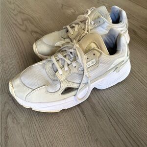 Adidas Cream and White torison sneakers